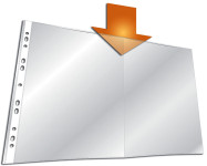 DURABLE Pochettes perforées, A3 à l'italienne, PP, 0,06 mm DURABLE Pochettes perforées, A3 à l'italienne, PP, 0,06 mm