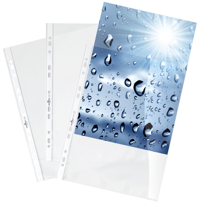 DURABLE Pochettes perforées, A4, PP, 0,05 mm, transparentes