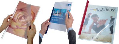 DURABLE Pochettes pour baguettes à relier, A4, transparent