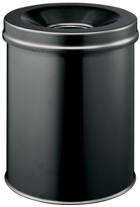 Corbeille à papier DURABLE SAFE, rond, 15 litres, argent