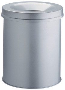 Corbeille à papier DURABLE SAFE, rond, 15 litres, argent