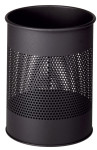 DURABLE corbeille METAL, ronde,15 litres, noire DURABLE corbeille METAL, ronde,15 litres, noire