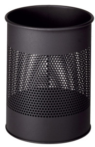 DURABLE Corbeille METAL, ronde, 15 litres, argent métallisé