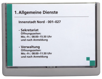 DURABLE Plaque de porte CLICK SIGN, format A5, graphite