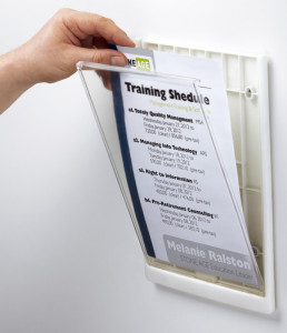 DURABLE Plaque de porte CLICK SIGN, A4, blanc