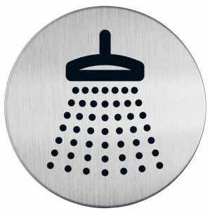 pictogramme DURABLES « douche », diamètre: 83 mm, argent