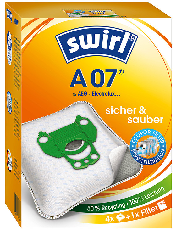 swirl Sac aspirateur A 07, avec filtre MicroporPlus