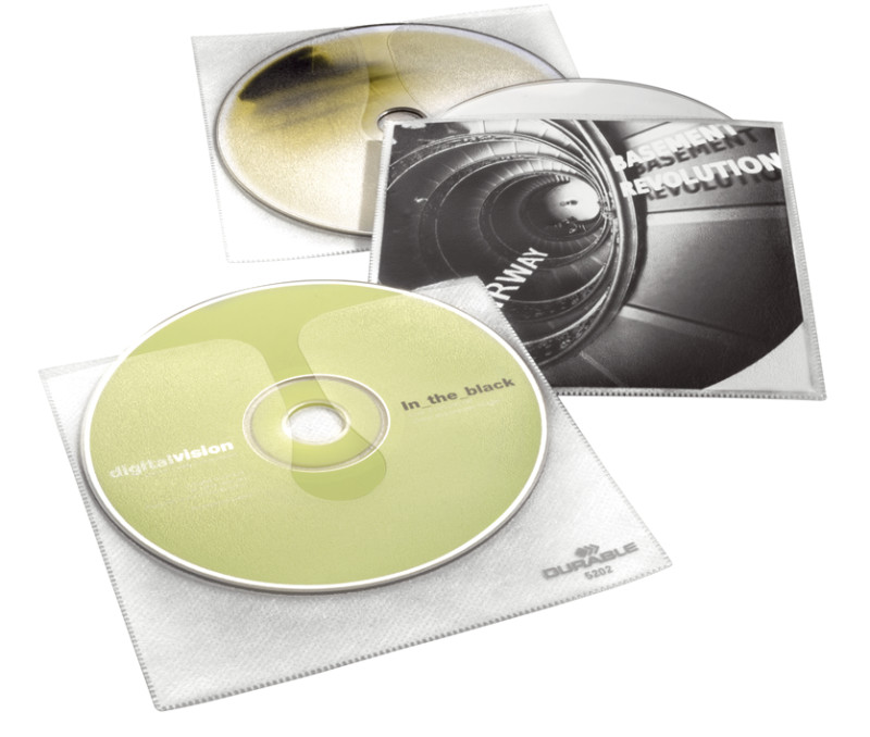 DURABLE Etuis CD/DVD  COVER pour 1 CD, PP, transparent,