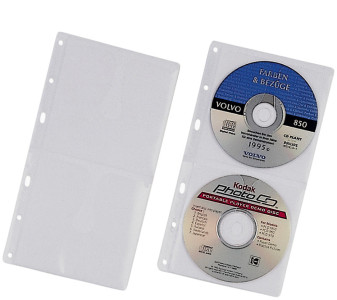 DURABLE Pochette CD-/DVD COVER S, pour 2 CD, PP,156 x 288 mm