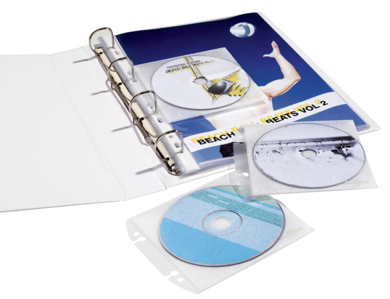 DURABLE Pochette CD-/DVD COVER S, pour 2 CD, PP, 156x288 mm
