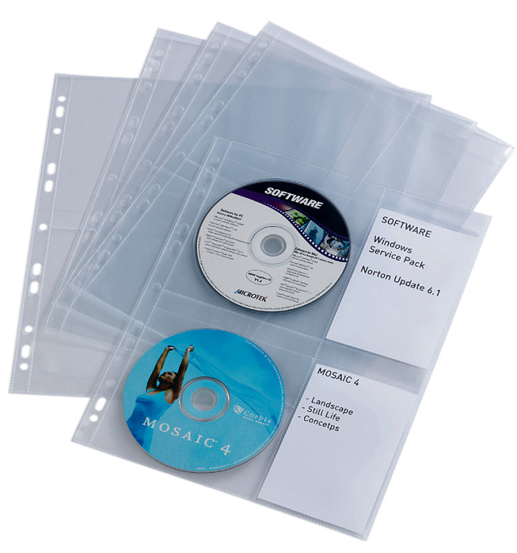 DURABLE pochette CD-/DVD COVER LIGHT M, pour 4 CD, en PP