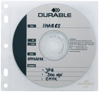 DURABLE pochette CD-/DVD COVER FILE, PP, transparent, pour