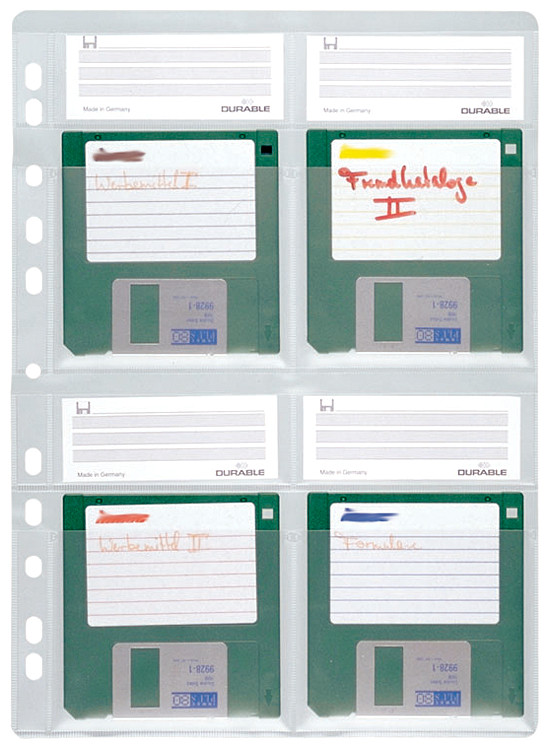 DURABLE Pochette pour disquettes, pour 4 x 3,5