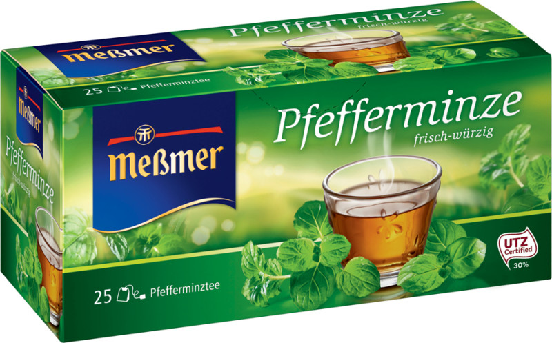 Meßmer Thé menthe poivrée, fraiche-épicée, paquet de 25