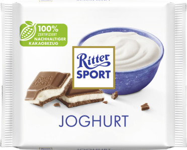 Ritter SPORT plaquette de chocolat YAOURT, 100 g