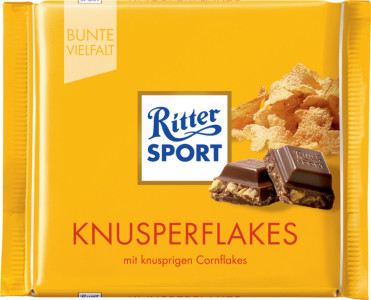 Ritter SPORT plaquette de chocolat CORN FLAKES, 100 g