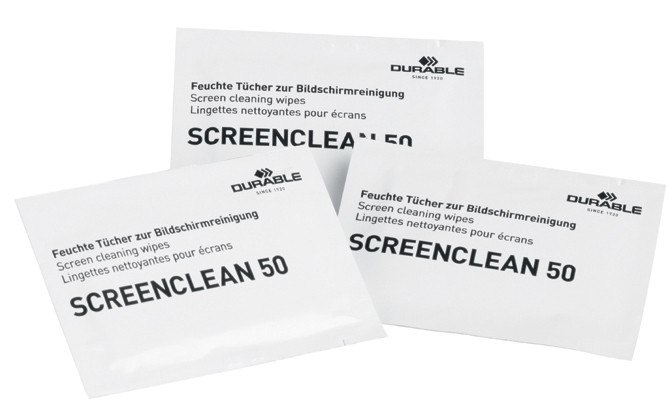 DURABLE lingettes nettoyantes pour écran SCREENCLEAN 50