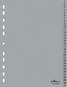 DURABLE Répertoire plastique, onglet imprimé, format A4