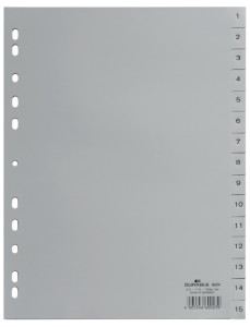 DURABLE Répertoire en plastique, onglet imprimé, format A4
