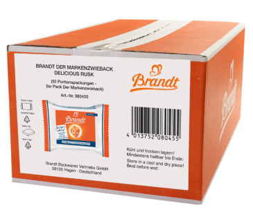 Brandt Biscotte, emballage individuel dans un carton