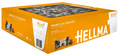 HELLMA Amandes enrobées de cacao, dans un carton