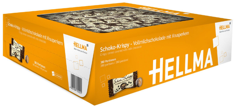 HELLMA Schoko-Krispy au chocolat au lait entier, dans un