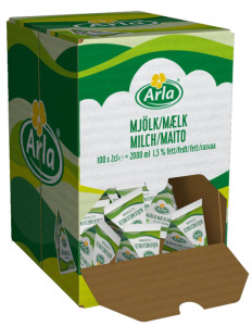 Arla Dose de lait 1,5% matière grasse, présentoir carton