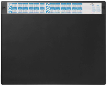 DURABLE sous-mains avec calendrier annuel, bleu foncé