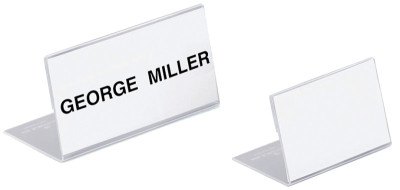 DURABLE Porte-noms pour table en forme L, en acrylique