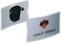 DURABLE Badge convexe, avec pince combi, 75 x 40 mm DURABLE Badge convexe, avec pince combi, 75 x 40 mm