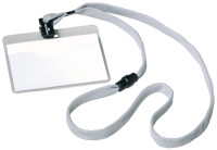 DURABLE Badge, avec une bande textile, 90 x 60 mm, rouge DURABLE Badge, avec une bande textile, 90 x 60 mm, rouge