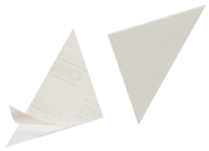 poches auto-adhésif DURABLE Triangle CornerFix, 125 x 125 mm