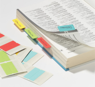 DURABLE notes adhésives Quick Tab Duo, en PET, couleurs