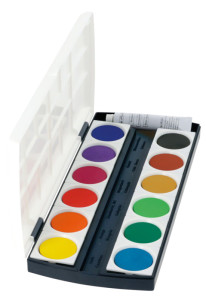 herlitz pastilles de gouaches ST24, 24 couleurs,en plastique