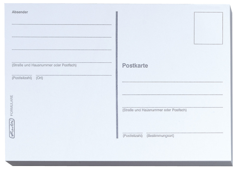 herlitz Postkarten, DIN A6, 170 g/qm, weiß