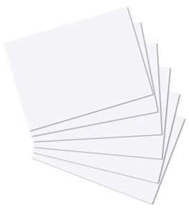 herlitz Fiches bistrol, format A4, en blanc, blanc
