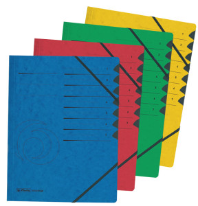 herlitz trieur easyorga,A4, carton, 12 compartiments, jaune