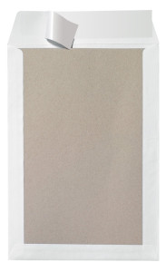 herlitz Pochette d'expédition avec dos en carton B4, blanc,