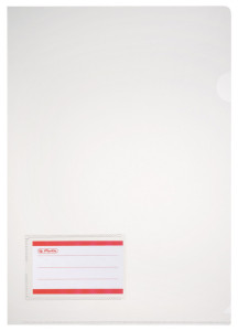 herlitz Pochette transparente, porte-étiquette, A4,