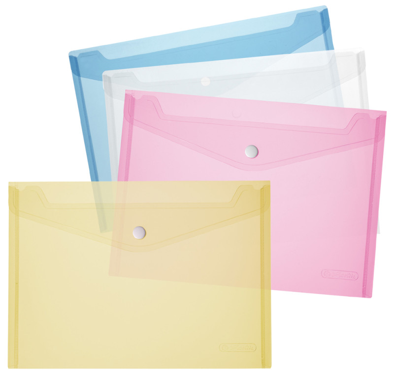 Pochettes Enveloppes A5 - Bleu Transparent HERLITZ