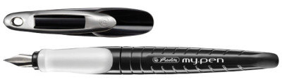 herlitz Stylo plume my.pen, largeur plume: L, noir / blanc