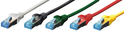DIGITUS Câble patch Premium, Cat. 5e, SF/UTP, 5 m, vert