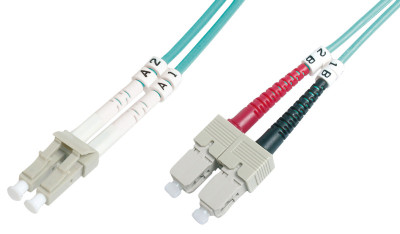 DIGITUS Câble patch à fibres optiques,OM3, LC mâle - SC mâle