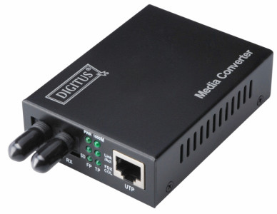 DIGITUS Convertisseur de média Gigabit Ethernet, ST/RJ45,