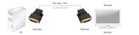 DIGITUS Amplificateur de signal DVI via Cat.5, jusqu'à 70 m DIGITUS Amplificateur de signal DVI via Cat.5, jusqu'à 70 m