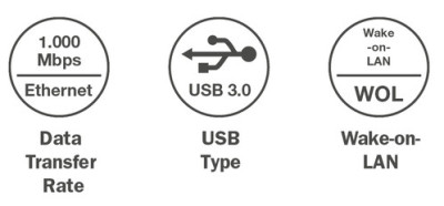 DIGITUS Adaptateur USB 3.0 vers Gigabit Ethernet, blanc