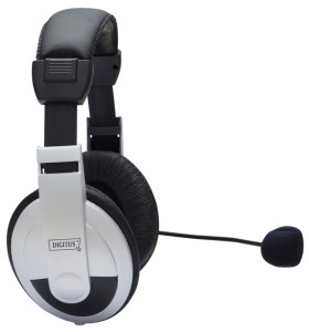 DIGITUS Casque micro Stereo multimedia, noir/argent,