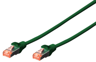 DIGITUS Câble patch, cat. 6, S/FTP, 1 m, vert