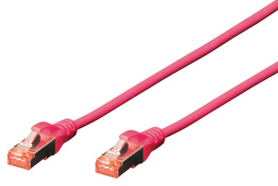 DIGITUS Câble patch, Cat. 6, S/FTP, 0,25 m, rouge