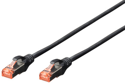 DIGITUS Câble patch, Cat. 6, S/FTP, 1,0 m, noir